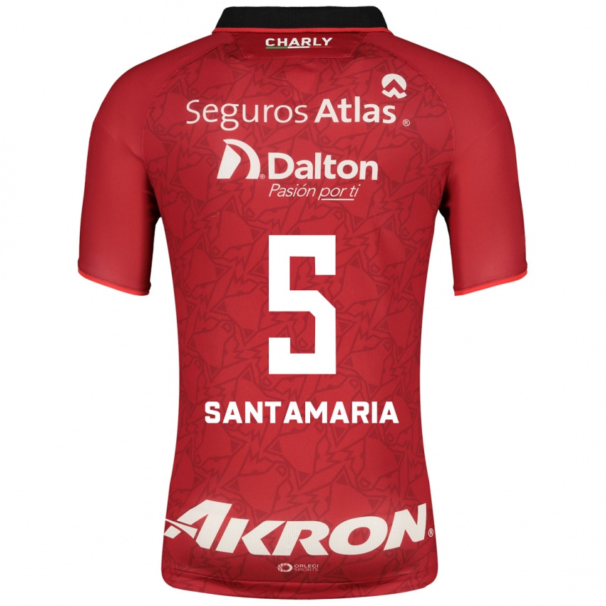 Bambino Maglia Anderson Santamaría #5 Rosso Kit Gara Away 2023/24 Maglietta