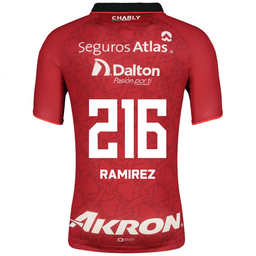 Bambino Maglia Paulo Ramírez #216 Rosso Kit Gara Away 2023/24 Maglietta