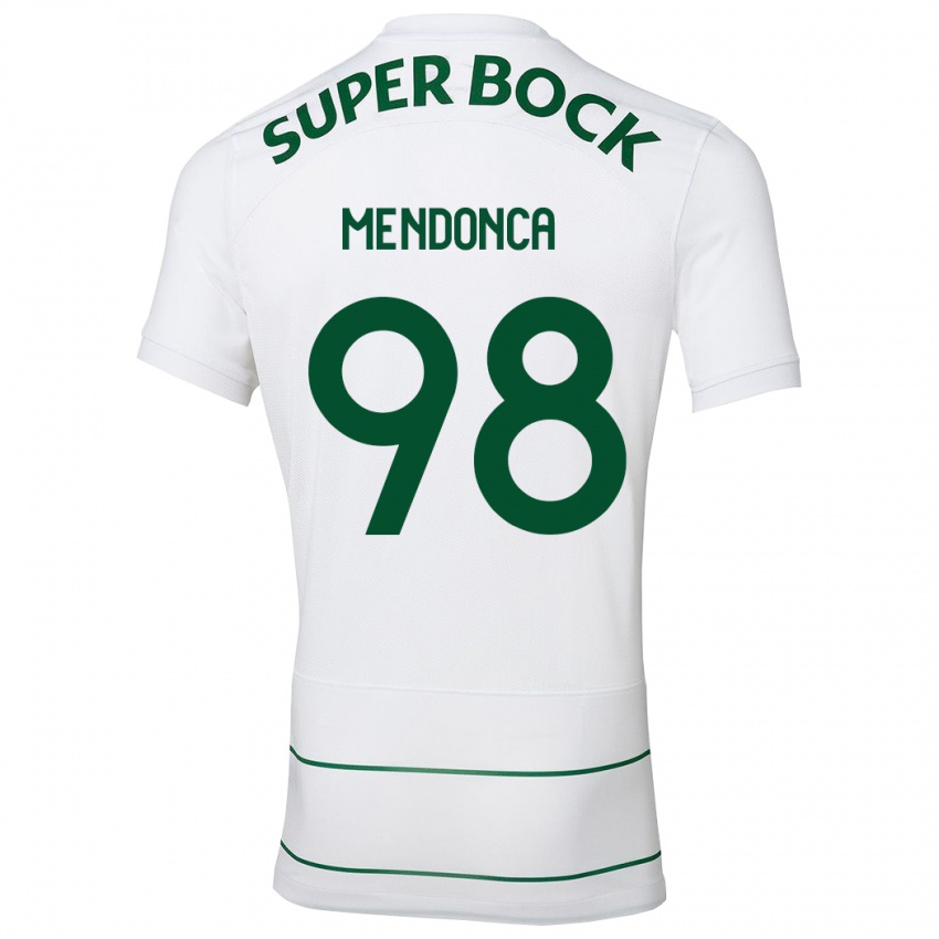 Bambino Maglia Manuel Mendonça #98 Bianco Kit Gara Away 2023/24 Maglietta