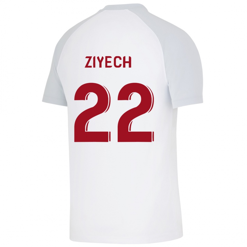 Bambino Maglia Hakim Ziyech #22 Bianco Kit Gara Away 2023/24 Maglietta