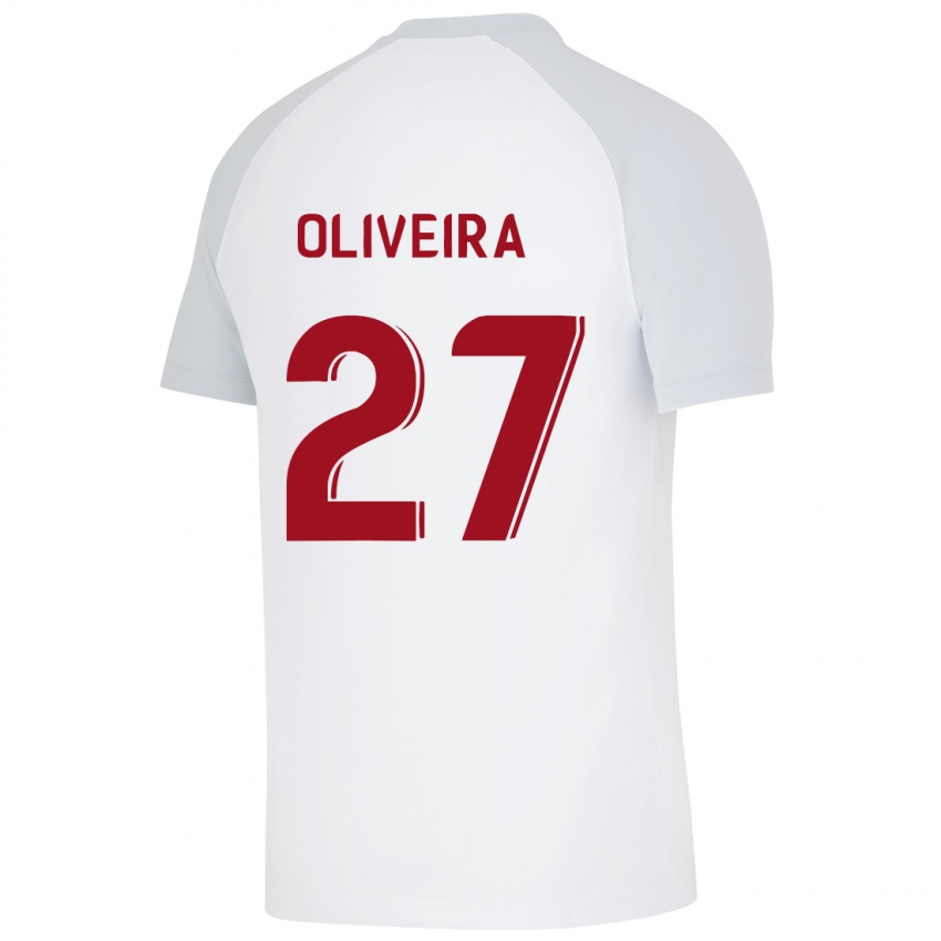 Bambino Maglia Sergio Oliveira #27 Bianco Kit Gara Away 2023/24 Maglietta