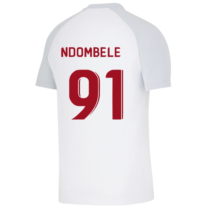 Bambino Maglia Tanguy Ndombele #91 Bianco Kit Gara Away 2023/24 Maglietta