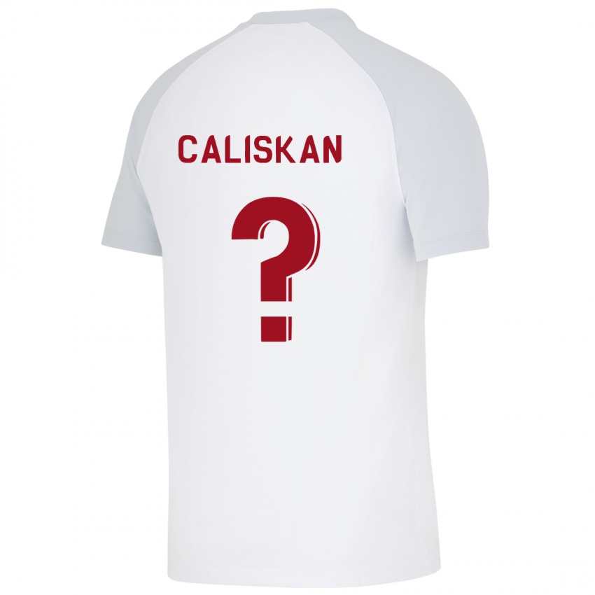 Bambino Maglia Mahmuthan Caliskan #0 Bianco Kit Gara Away 2023/24 Maglietta