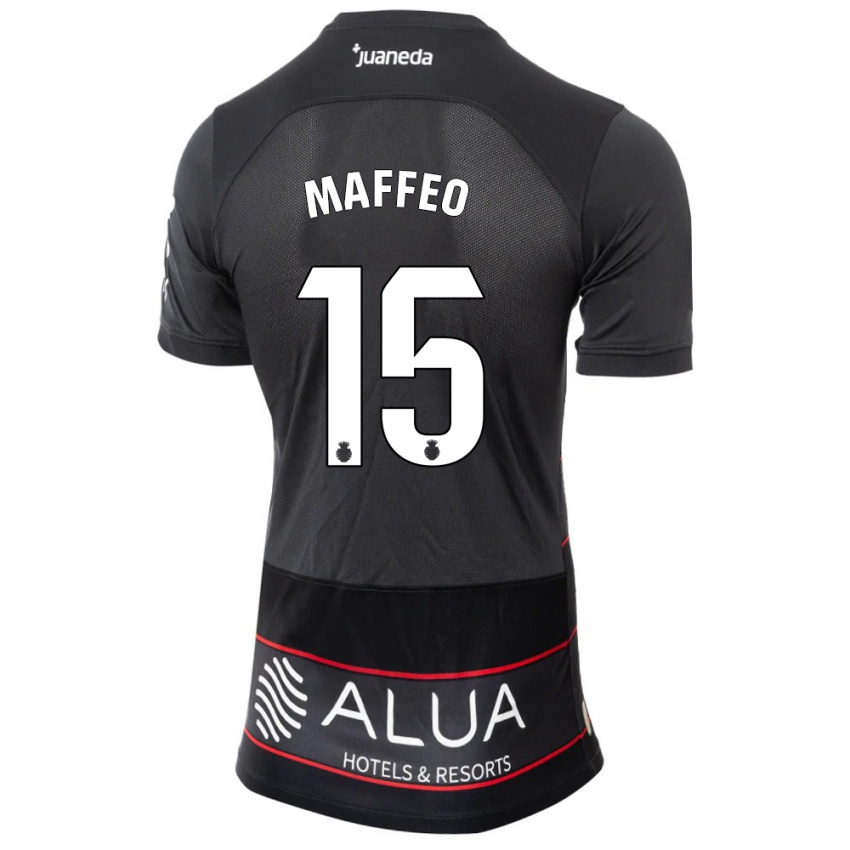 Bambino Maglia Pablo Maffeo #15 Nero Kit Gara Away 2023/24 Maglietta