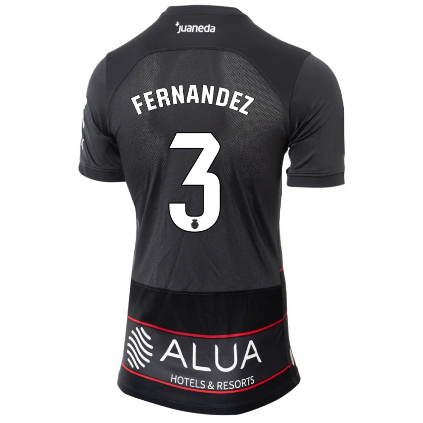 Bambino Maglia Marcos Fernández #3 Nero Kit Gara Away 2023/24 Maglietta