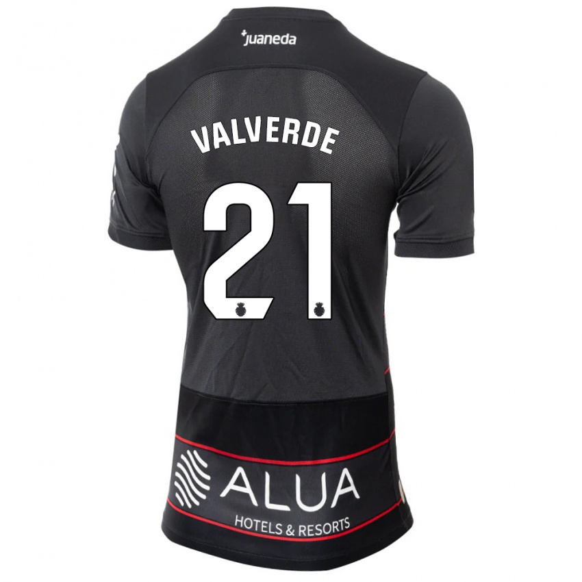 Bambino Maglia David Valverde #21 Nero Kit Gara Away 2023/24 Maglietta