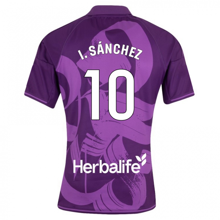 Bambino Maglia Iván Sánchez #10 Viola Kit Gara Away 2023/24 Maglietta