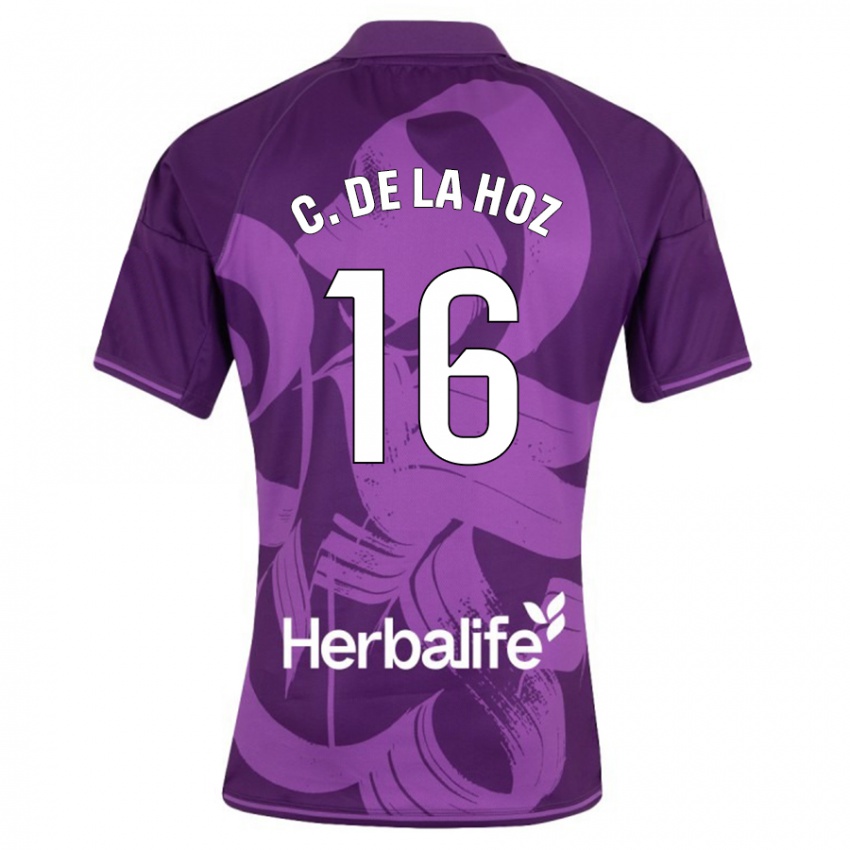 Bambino Maglia César De La Hoz #16 Viola Kit Gara Away 2023/24 Maglietta