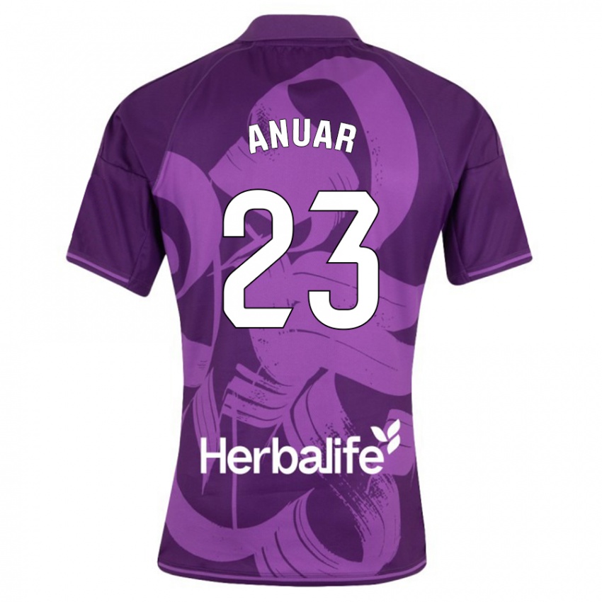 Bambino Maglia Anuar #23 Viola Kit Gara Away 2023/24 Maglietta