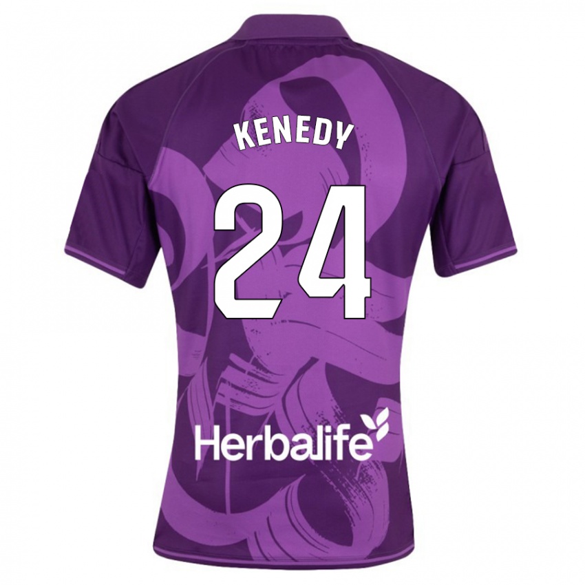 Bambino Maglia Kenedy #24 Viola Kit Gara Away 2023/24 Maglietta