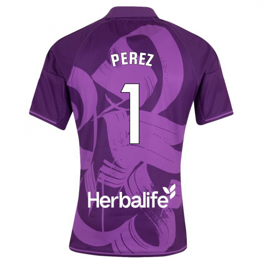 Bambino Maglia Fer Pérez #1 Viola Kit Gara Away 2023/24 Maglietta