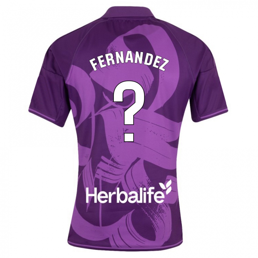 Bambino Maglia Samu Fernández #0 Viola Kit Gara Away 2023/24 Maglietta