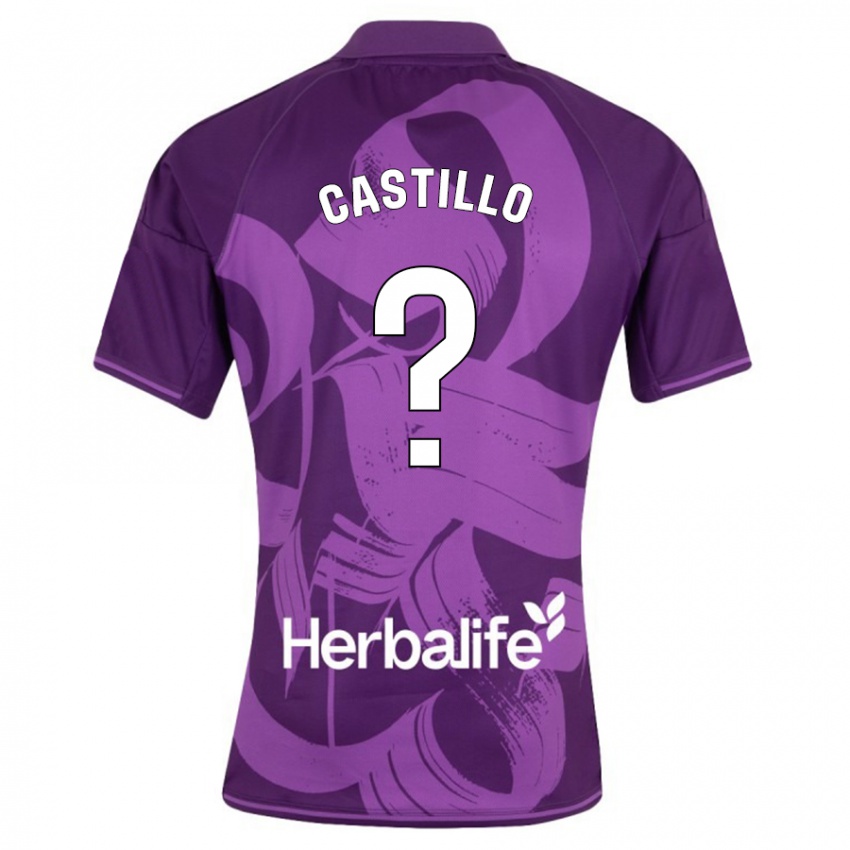 Bambino Maglia Gonzalo Castillo #0 Viola Kit Gara Away 2023/24 Maglietta