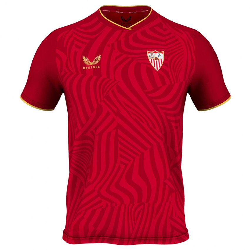 Bambino Maglia Iván Soldán #0 Rosso Kit Gara Away 2023/24 Maglietta