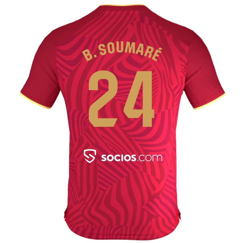 Bambino Maglia Boubakary Soumaré #24 Rosso Kit Gara Away 2023/24 Maglietta