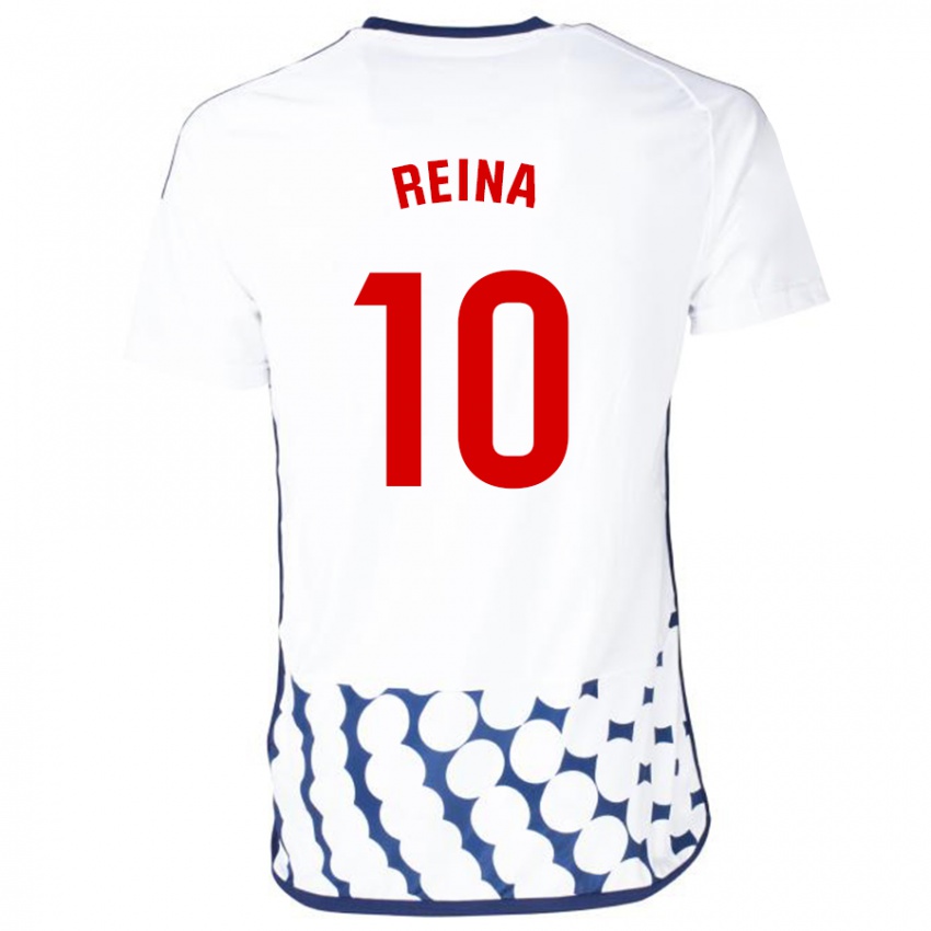 Bambino Maglia Alberto Reina #10 Bianco Kit Gara Away 2023/24 Maglietta
