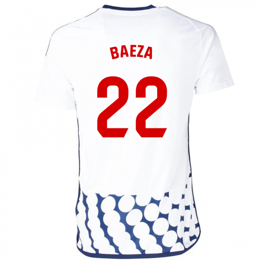 Bambino Maglia Miguel Baeza #22 Bianco Kit Gara Away 2023/24 Maglietta