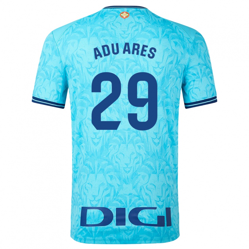 Bambino Maglia Adu Ares #29 Cielo Blu Kit Gara Away 2023/24 Maglietta