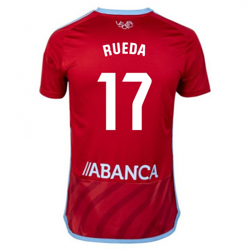 Bambino Maglia Javi Rueda #17 Rosso Kit Gara Away 2023/24 Maglietta