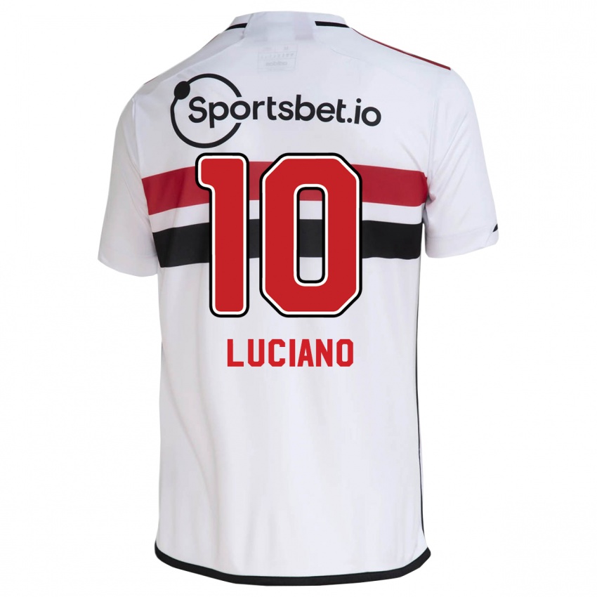 Uomo Maglia Luciano #10 Bianco Kit Gara Home 2023/24 Maglietta