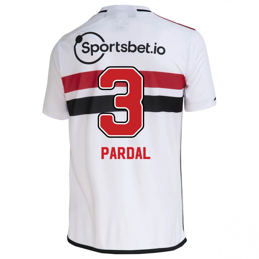 Uomo Maglia Pardal #3 Bianco Kit Gara Home 2023/24 Maglietta