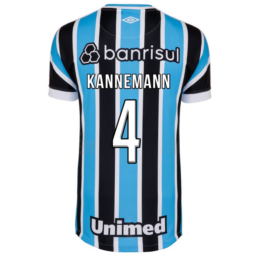 Uomo Maglia Walter Kannemann #4 Blu Kit Gara Home 2023/24 Maglietta
