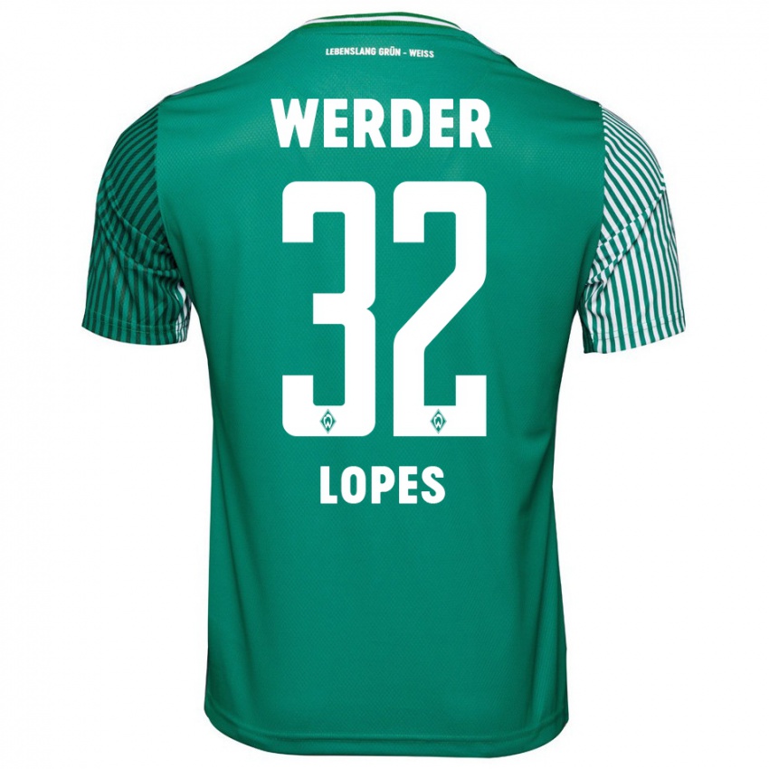 Uomo Maglia Eugenio Lopes #32 Verde Kit Gara Home 2023/24 Maglietta