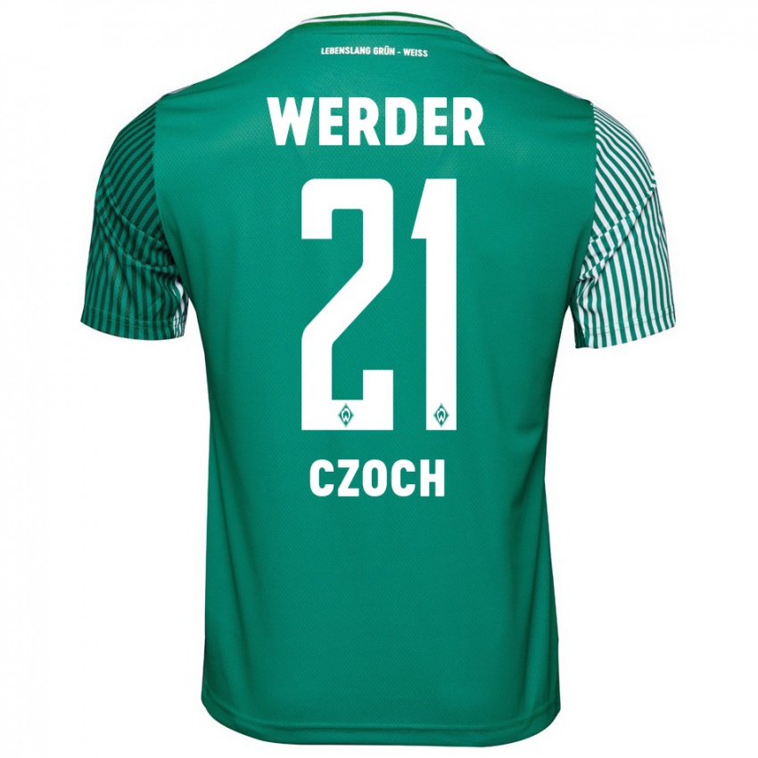 Uomo Maglia Mike Czoch #21 Verde Kit Gara Home 2023/24 Maglietta