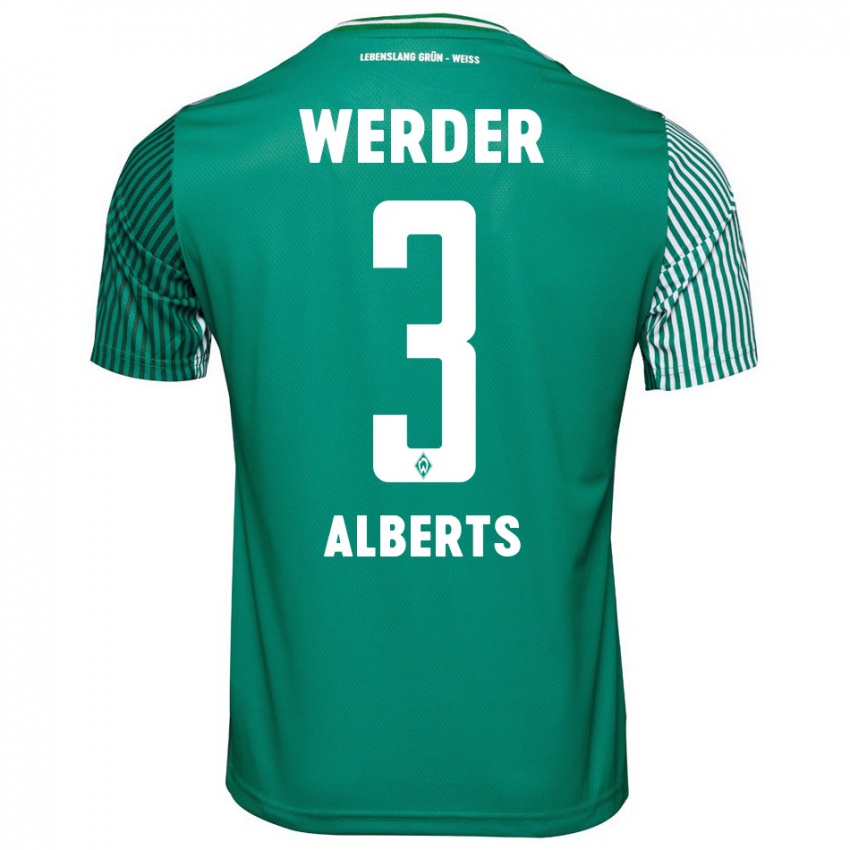 Uomo Maglia Christopher Alberts #3 Verde Kit Gara Home 2023/24 Maglietta