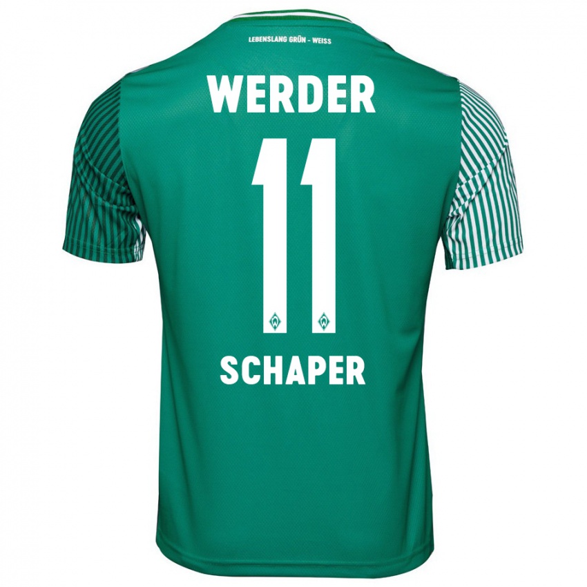 Uomo Maglia Wilken Schaper #11 Verde Kit Gara Home 2023/24 Maglietta