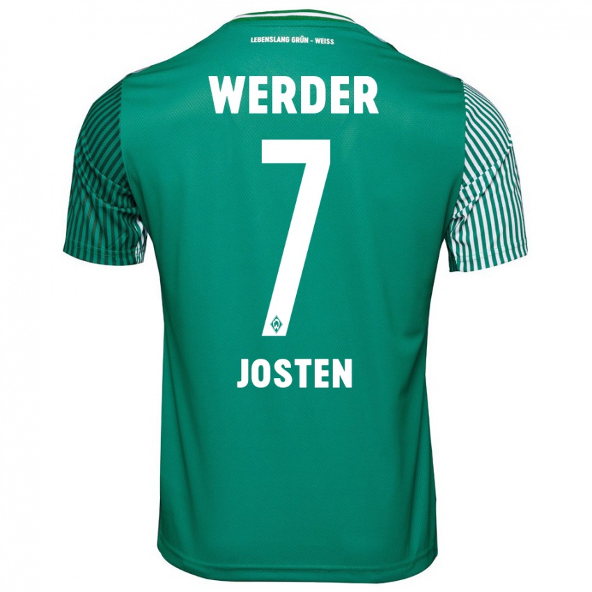 Uomo Maglia Lisa Josten #7 Verde Kit Gara Home 2023/24 Maglietta