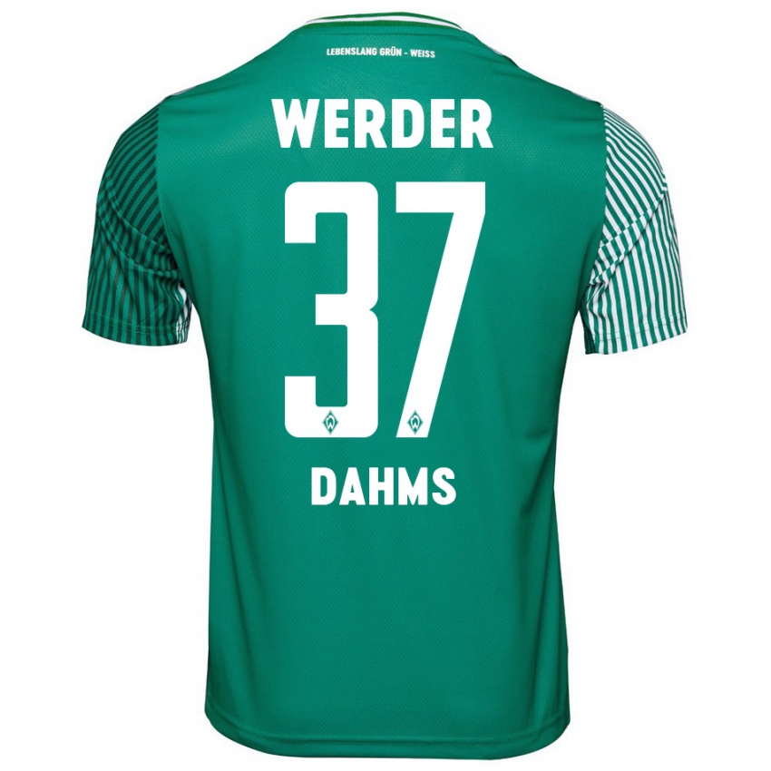 Uomo Maglia Lena Dahms #37 Verde Kit Gara Home 2023/24 Maglietta