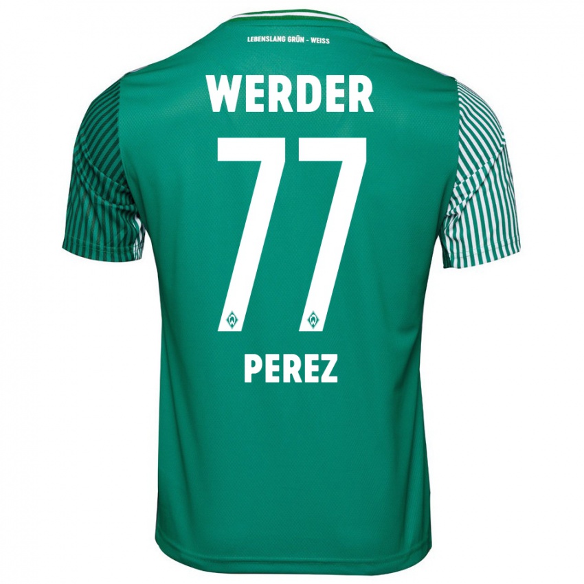 Uomo Maglia Catalina Pérez Jaramillo #77 Verde Kit Gara Home 2023/24 Maglietta