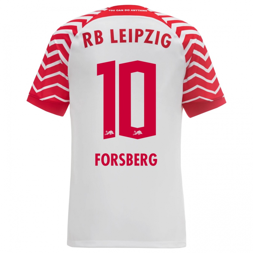 Uomo Maglia Emil Forsberg #10 Bianco Kit Gara Home 2023/24 Maglietta