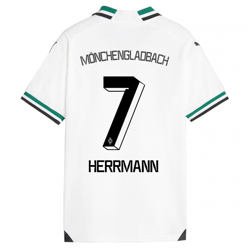 Uomo Maglia Patrick Herrmann #7 Bianco Verde Kit Gara Home 2023/24 Maglietta