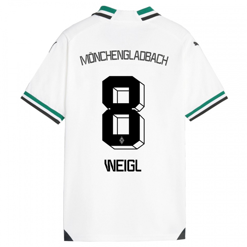 Uomo Maglia Julian Weigl #8 Bianco Verde Kit Gara Home 2023/24 Maglietta