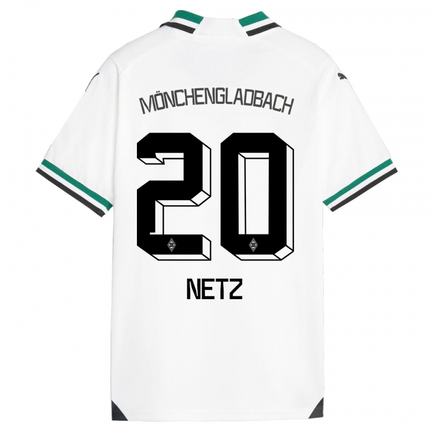 Uomo Maglia Luca Netz #20 Bianco Verde Kit Gara Home 2023/24 Maglietta