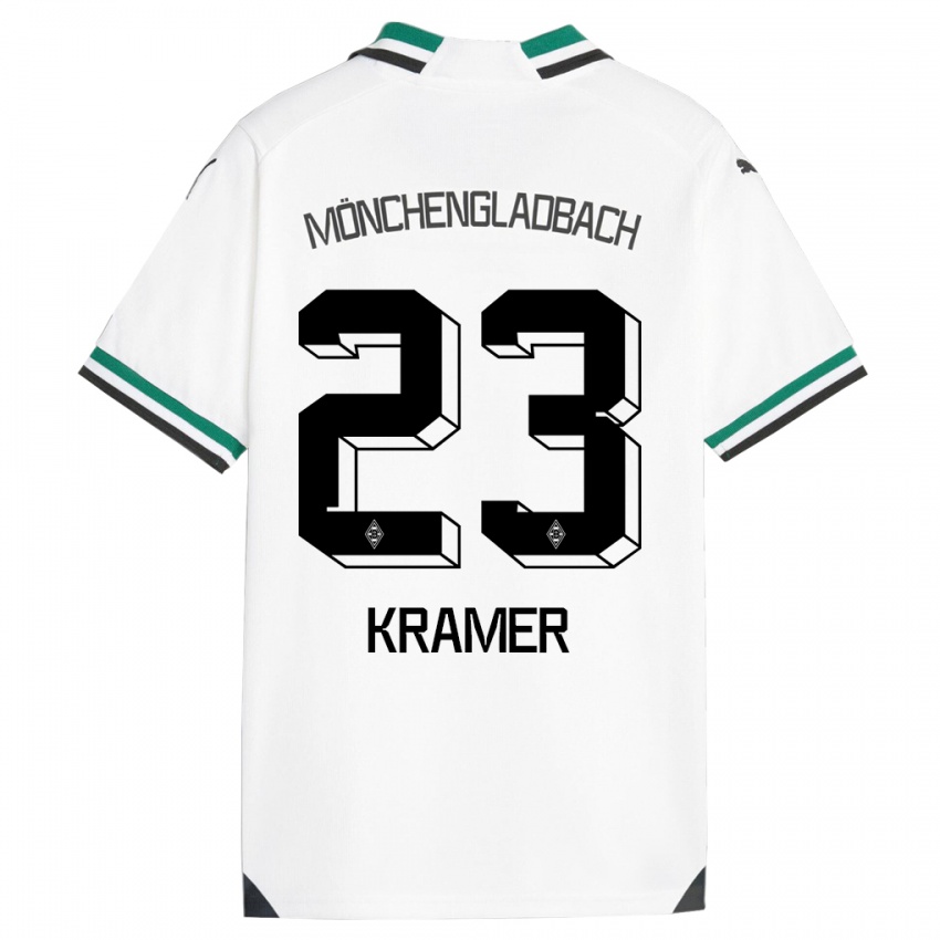 Uomo Maglia Christoph Kramer #23 Bianco Verde Kit Gara Home 2023/24 Maglietta