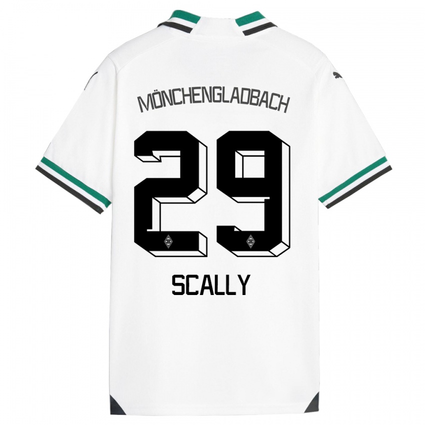 Uomo Maglia Joe Scally #29 Bianco Verde Kit Gara Home 2023/24 Maglietta