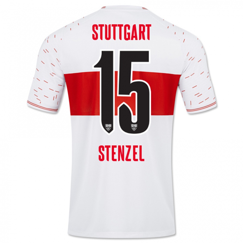 Uomo Maglia Pascal Stenzel #15 Bianco Kit Gara Home 2023/24 Maglietta