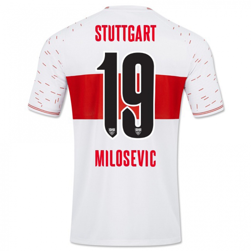 Uomo Maglia Jovan Milosevic #19 Bianco Kit Gara Home 2023/24 Maglietta