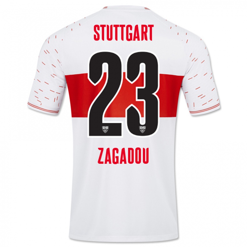 Uomo Maglia Dan-Axel Zagadou #23 Bianco Kit Gara Home 2023/24 Maglietta