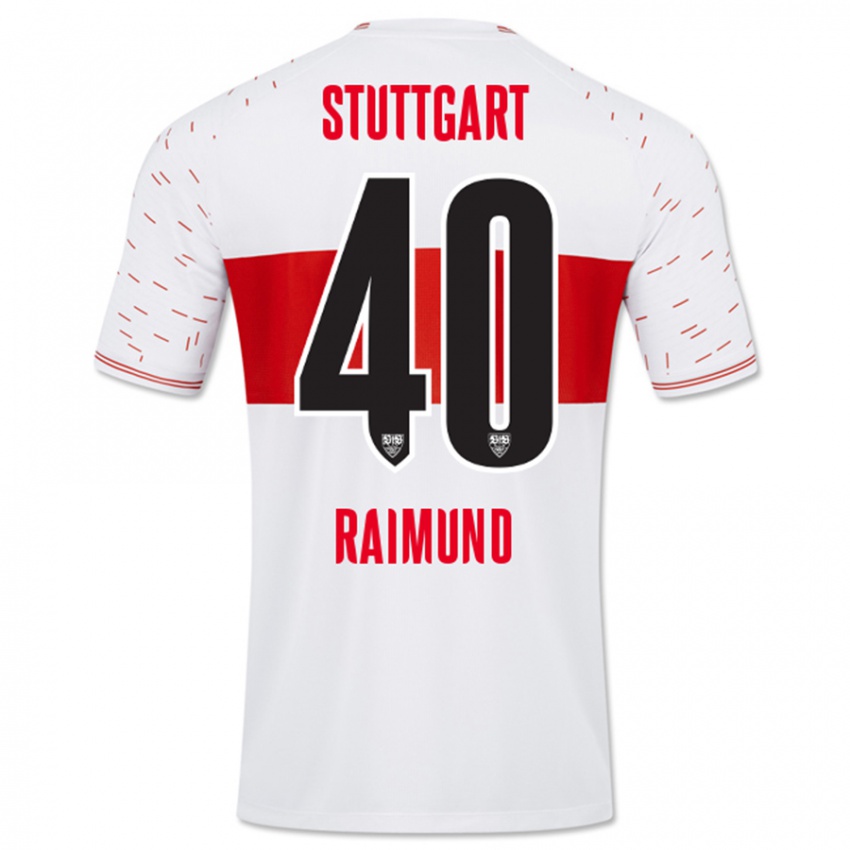 Uomo Maglia Luca Raimund #40 Bianco Kit Gara Home 2023/24 Maglietta