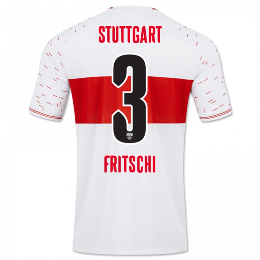 Uomo Maglia Paulo Fritschi #3 Bianco Kit Gara Home 2023/24 Maglietta