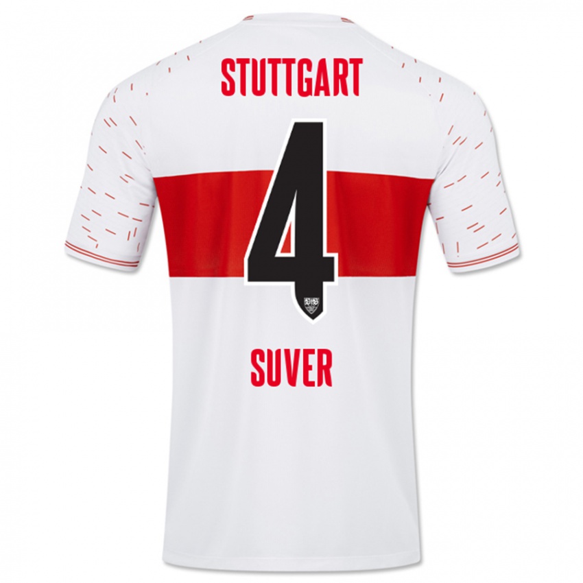 Uomo Maglia Jakov Suver #4 Bianco Kit Gara Home 2023/24 Maglietta