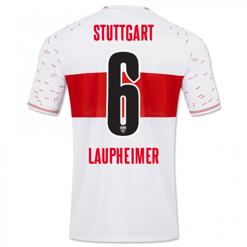 Uomo Maglia Lukas Laupheimer #6 Bianco Kit Gara Home 2023/24 Maglietta