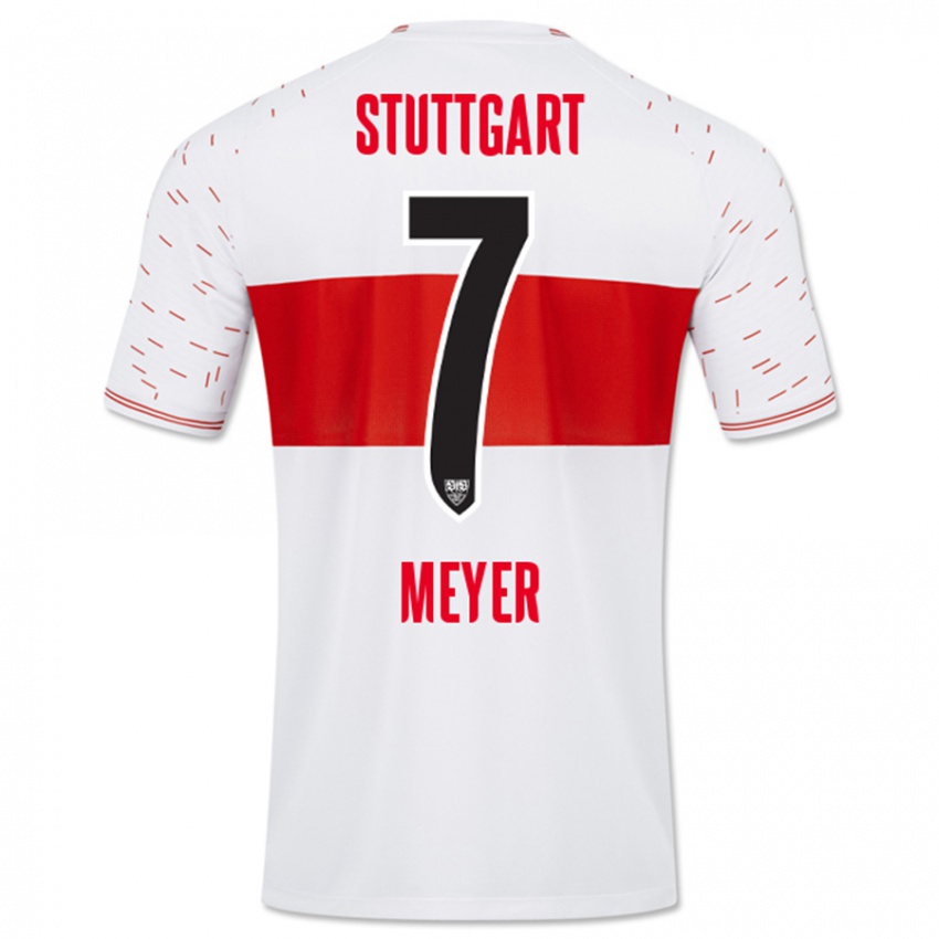 Uomo Maglia Jordan Meyer #7 Bianco Kit Gara Home 2023/24 Maglietta