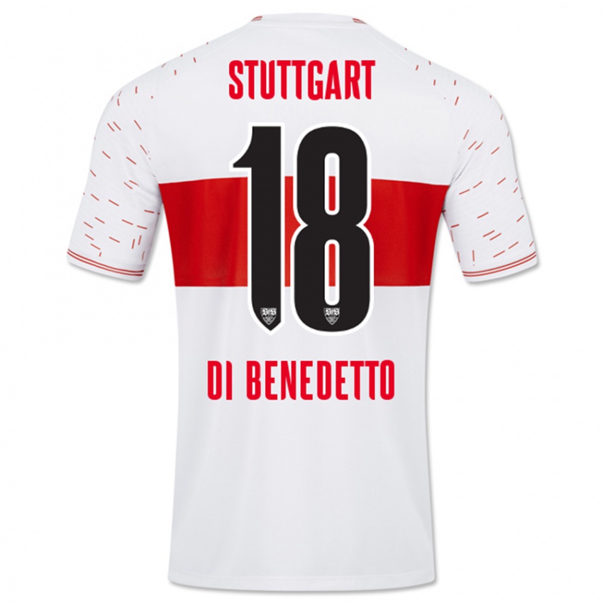 Uomo Maglia Samuele Di Benedetto #18 Bianco Kit Gara Home 2023/24 Maglietta