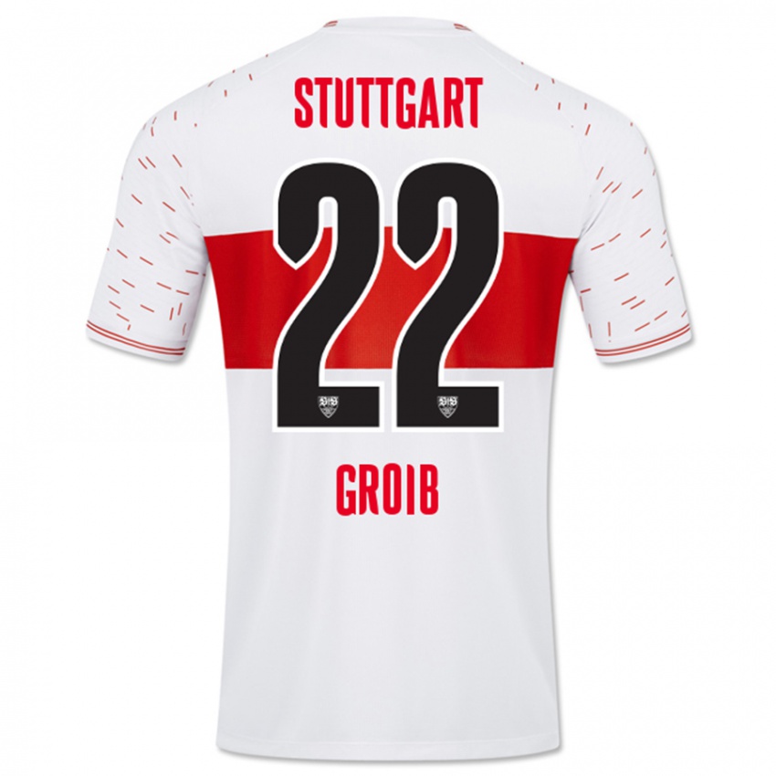 Uomo Maglia Alexander Groiß #22 Bianco Kit Gara Home 2023/24 Maglietta