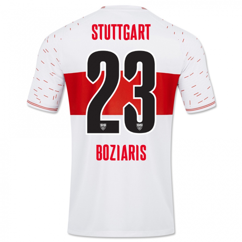 Uomo Maglia Giannis Boziaris #23 Bianco Kit Gara Home 2023/24 Maglietta